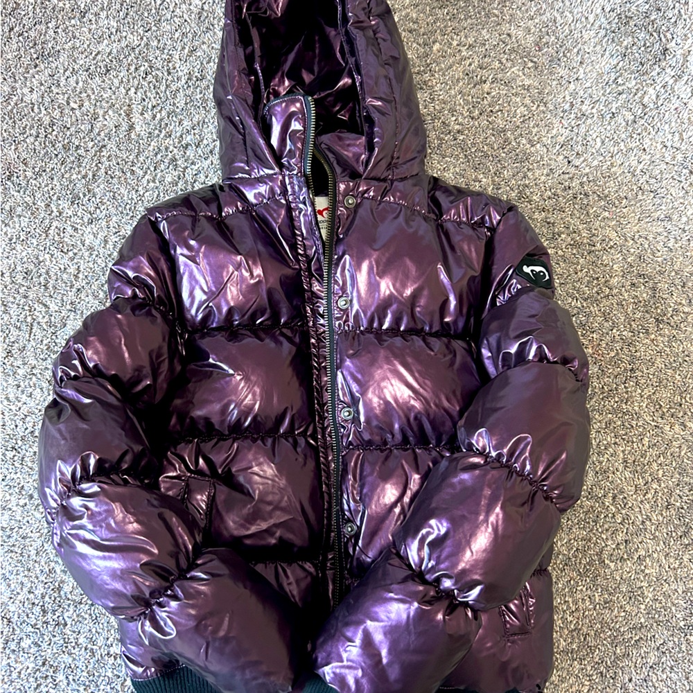 Purple chrome girls coat